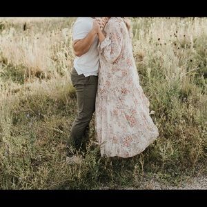 Countryside Floral Tiered Boho Maxi Dress